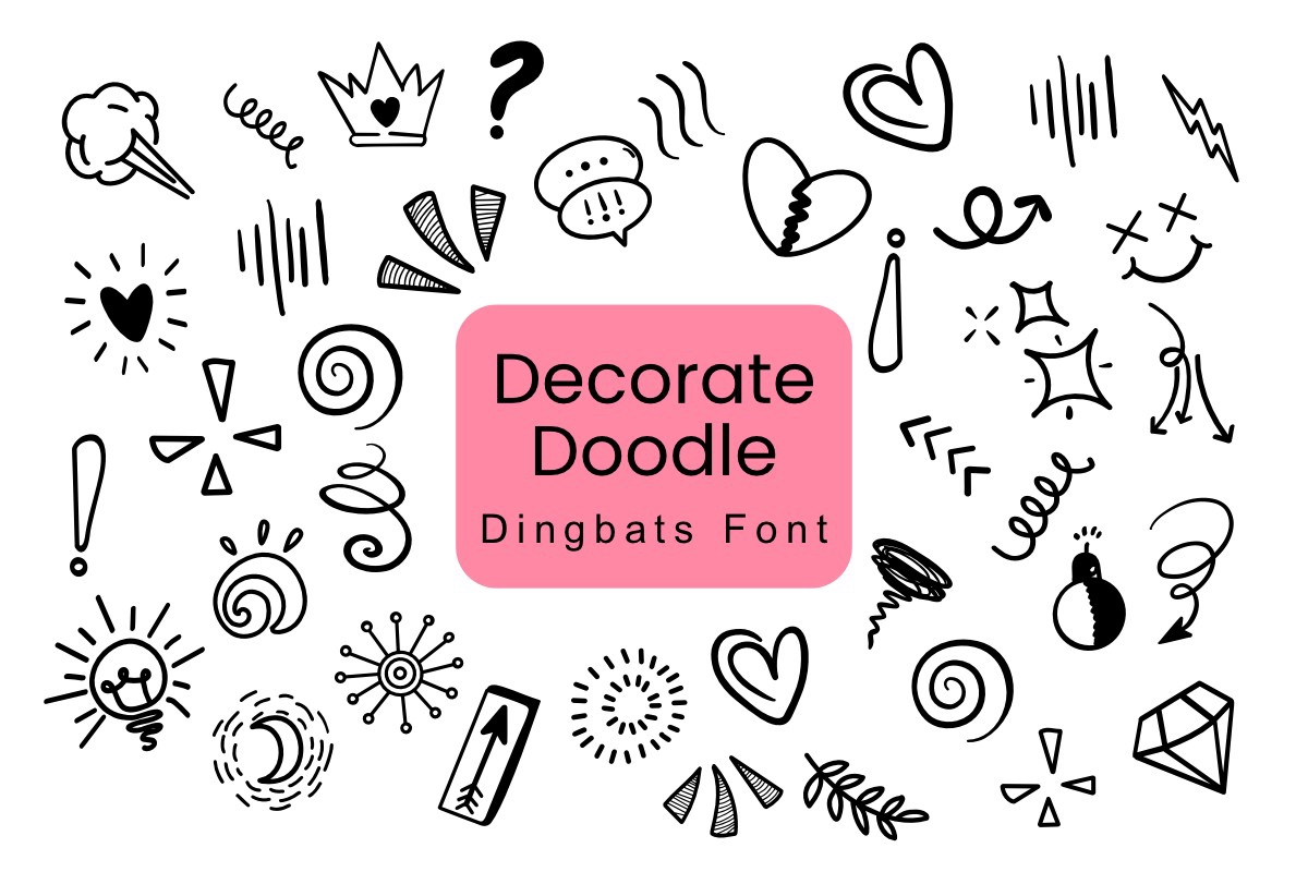 Пример шрифта Decorate Doodle