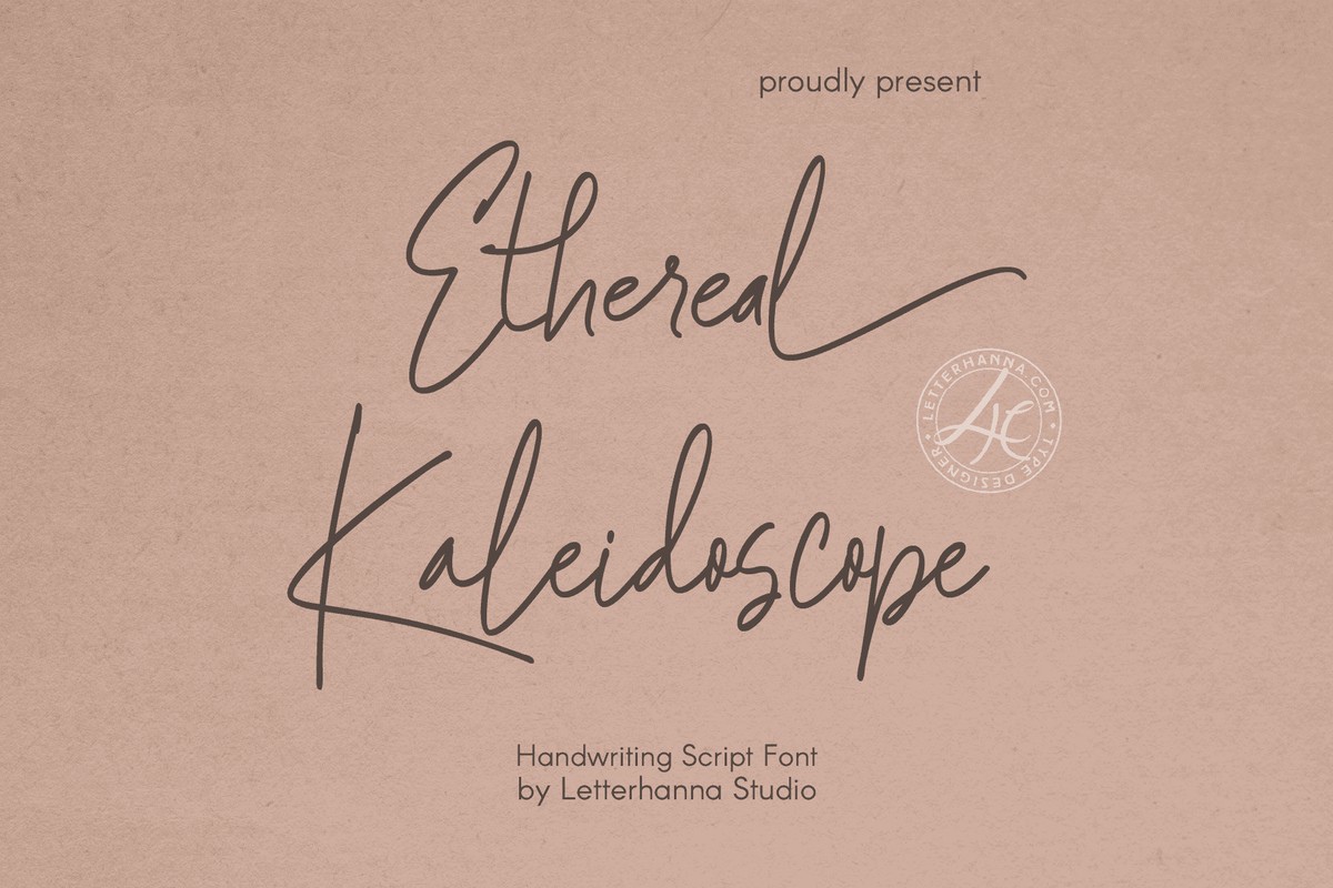 Пример шрифта Ethereal Kaleidoscope