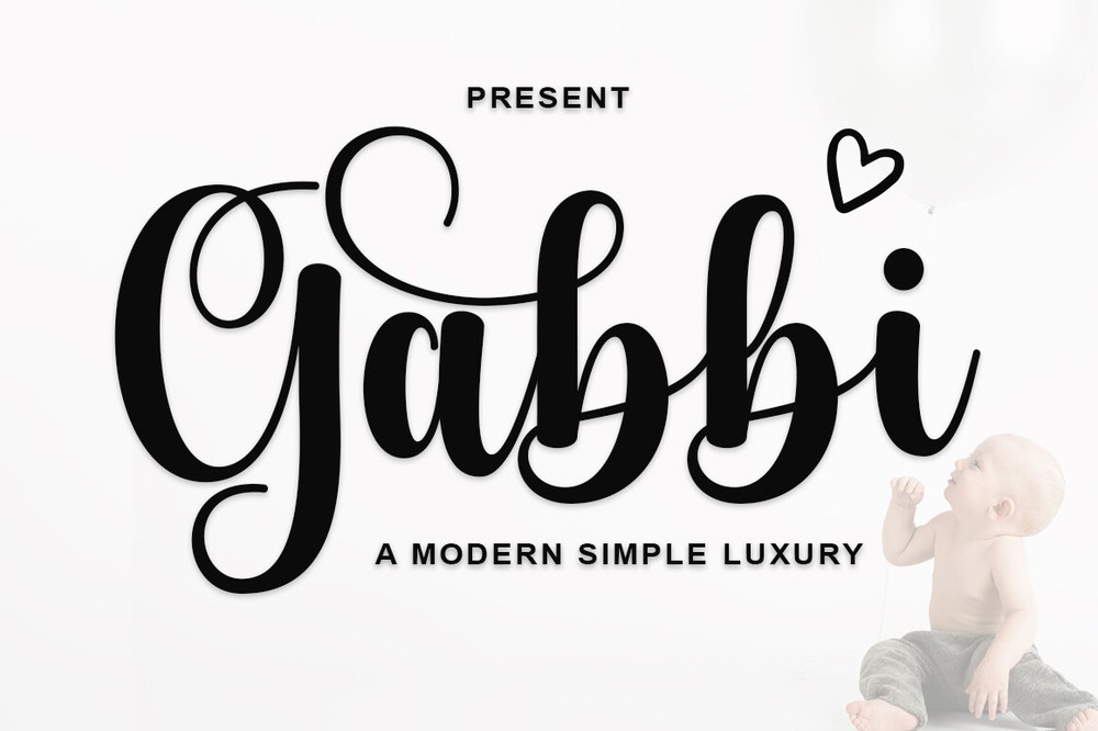 Пример шрифта Gabbi