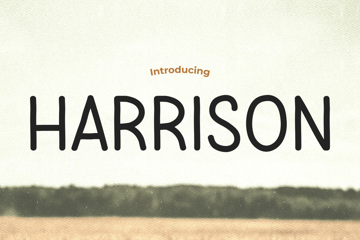 Пример шрифта Harrison Regular