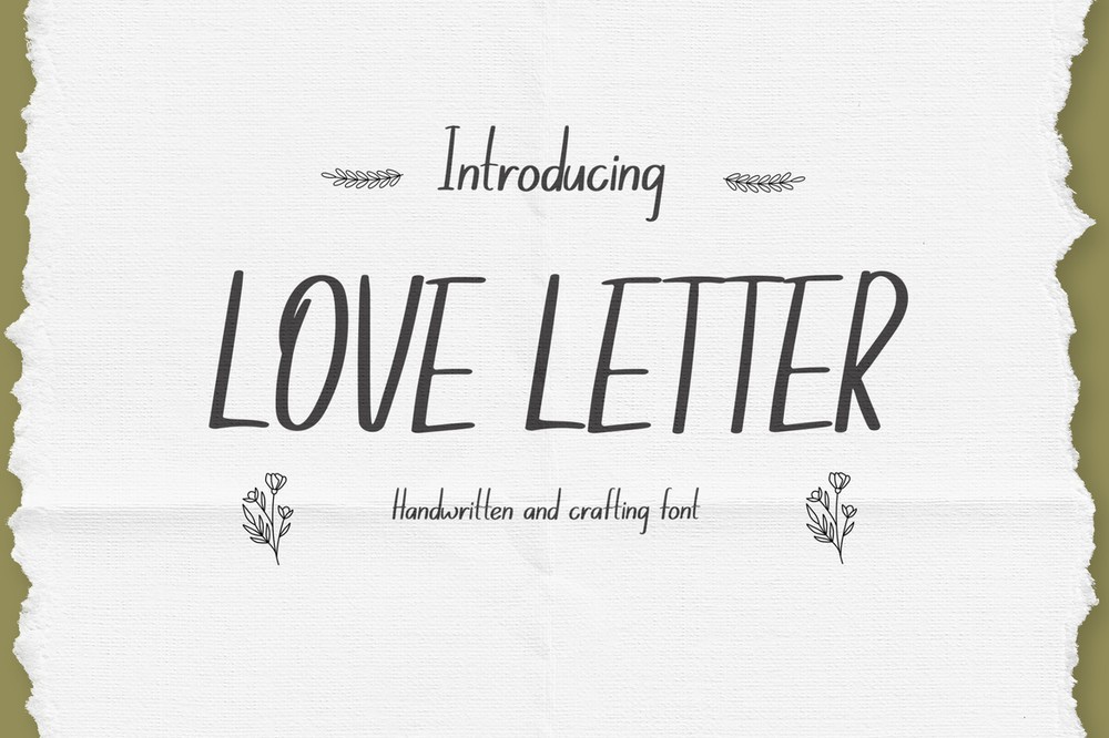 Пример шрифта Love Letter