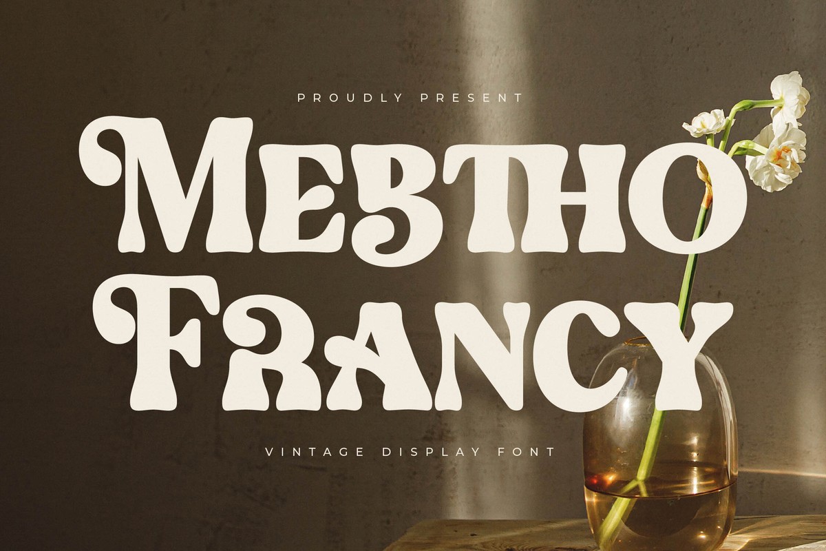 Пример шрифта Mebtho Francy