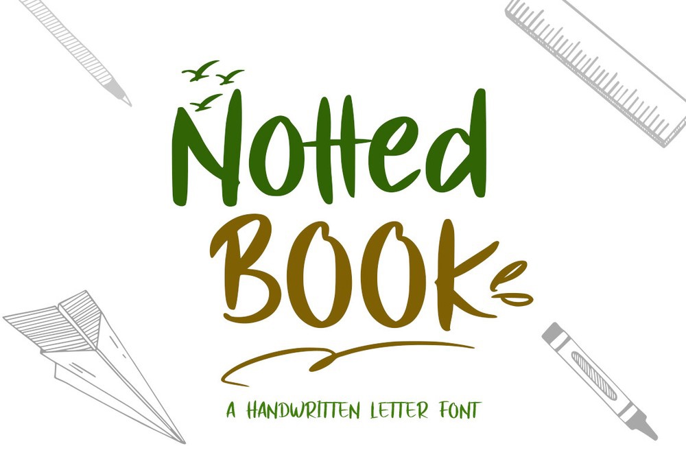 Пример шрифта Notted Book