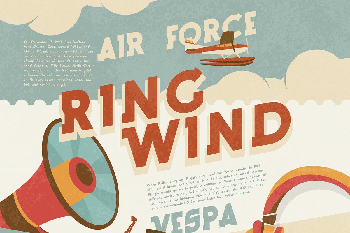 Пример шрифта Ring Wind Bold