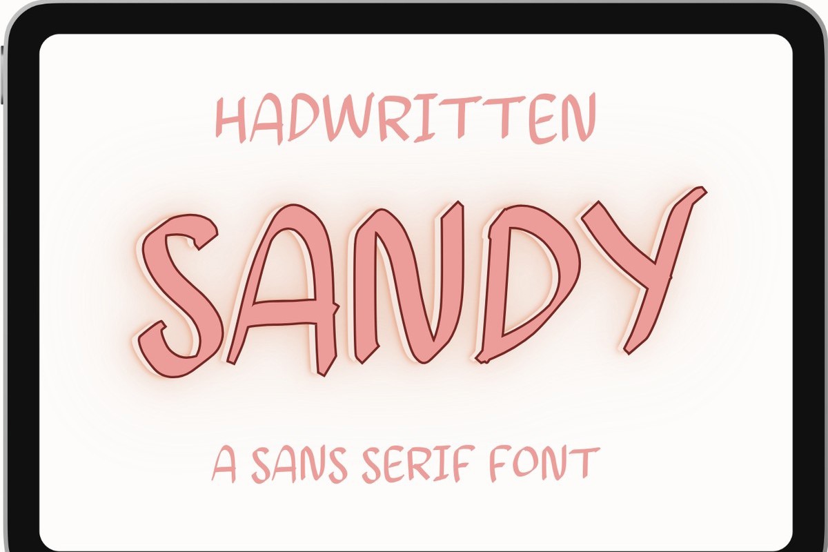 Пример шрифта Sandy Regular