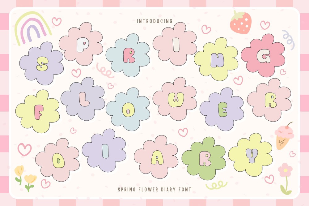 Пример шрифта Spring Flower Diary Regular