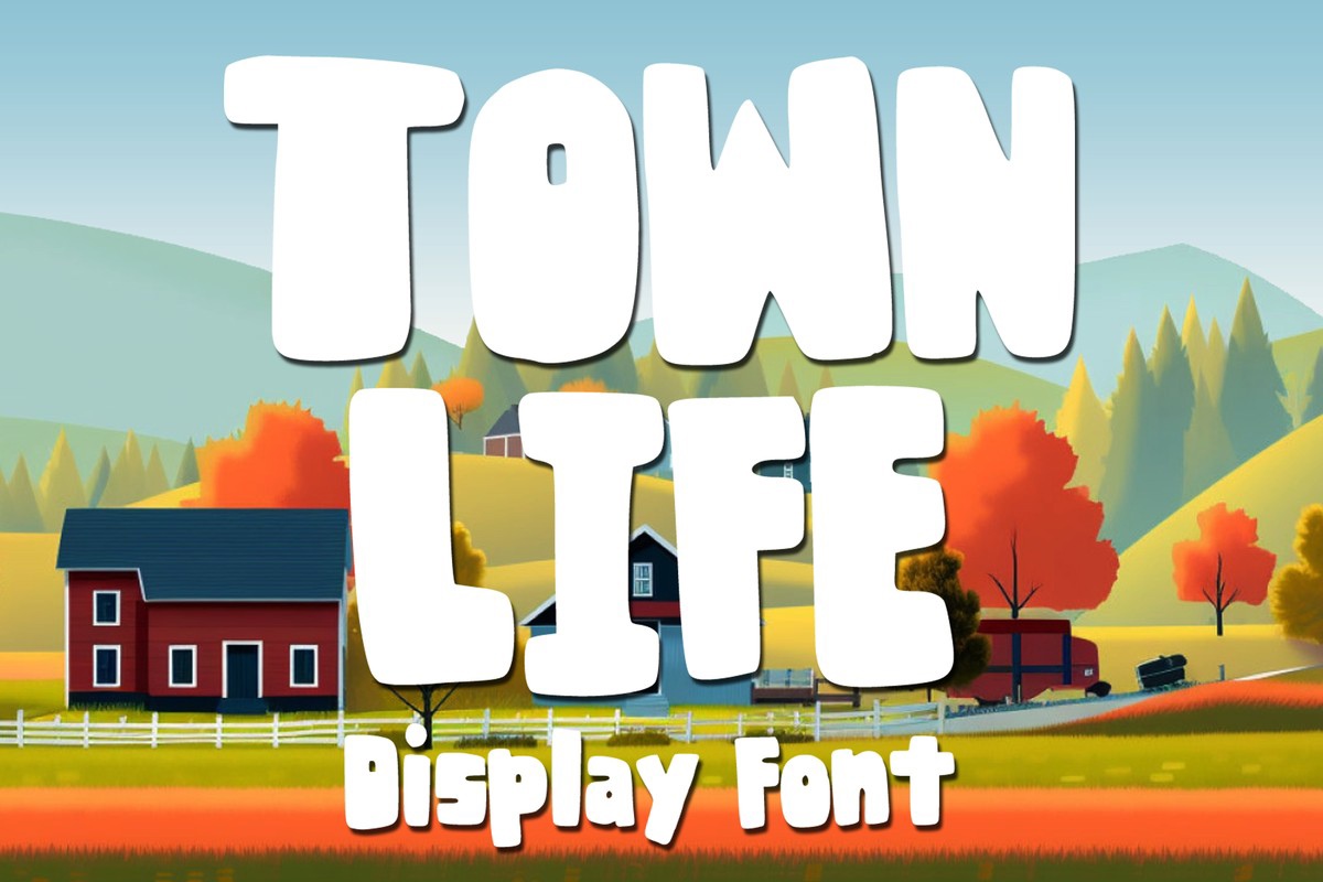 Пример шрифта Town Life