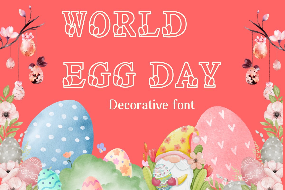 Пример шрифта World Egg Day