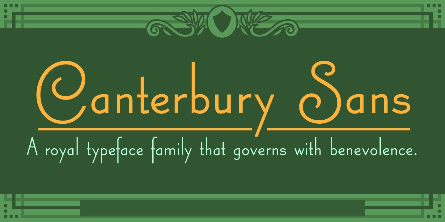 Пример шрифта Canterbury Sans RR Bold