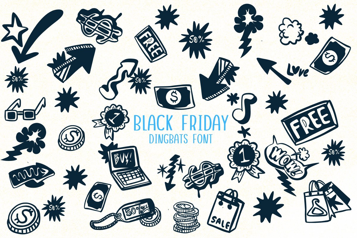 Пример шрифта Black Friday Regular