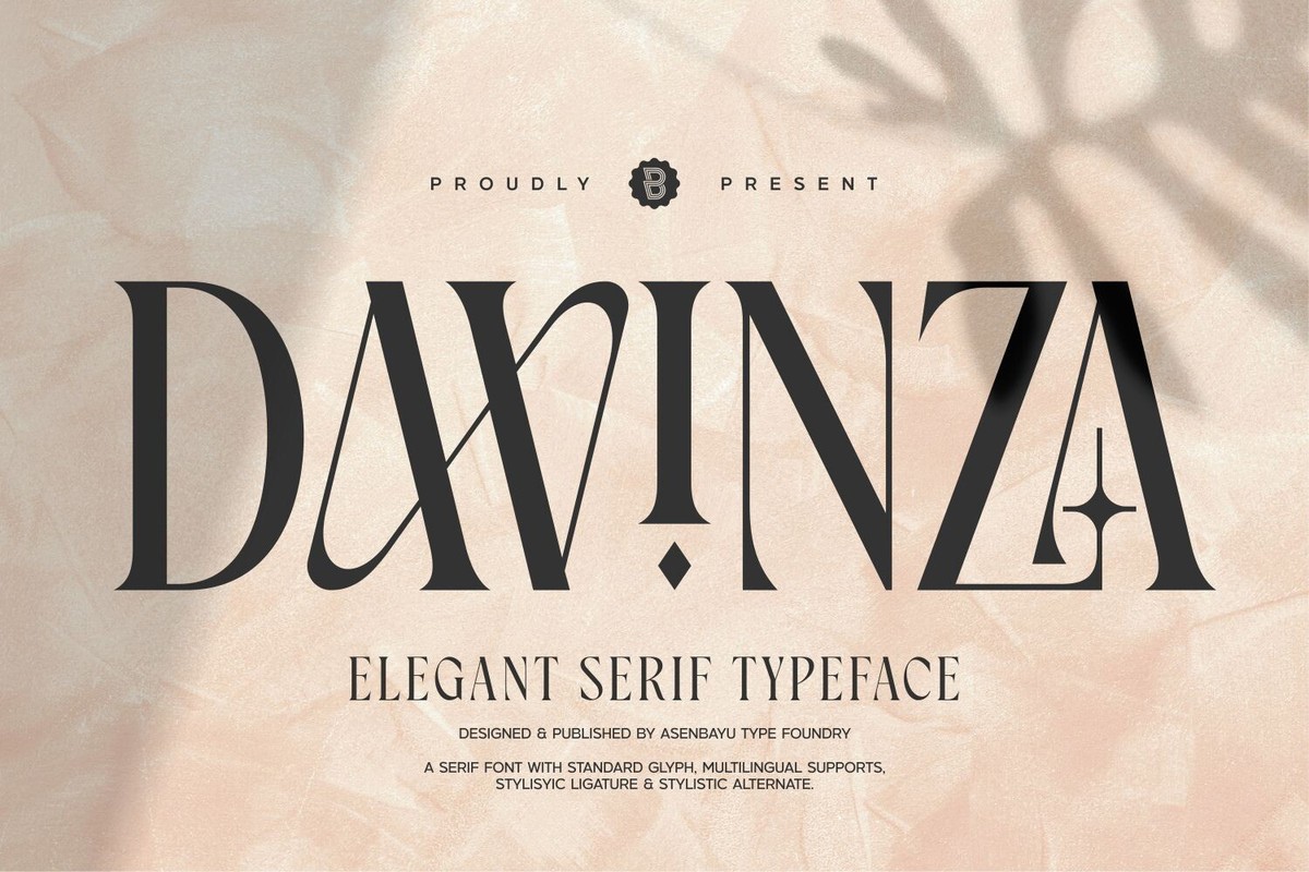 Пример шрифта Davinza