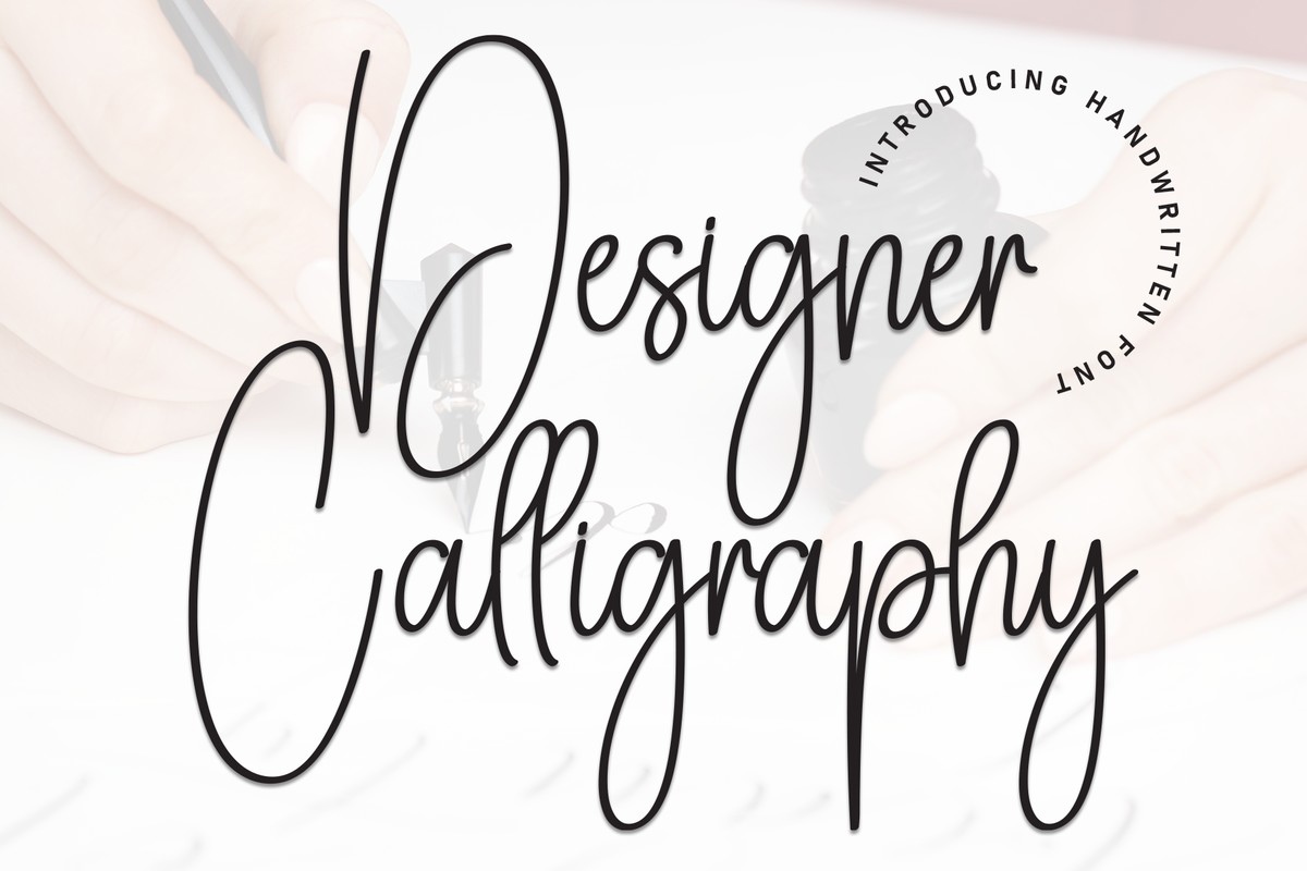 Пример шрифта Designer Calligraph Regular