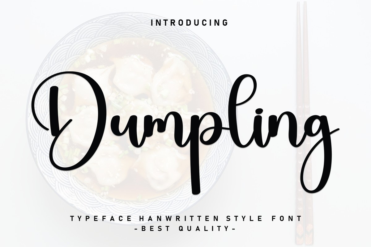 Пример шрифта Dumpling