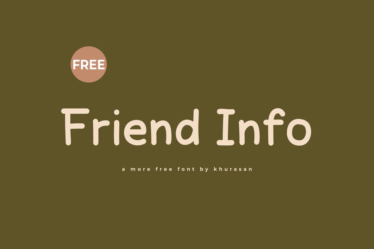 Пример шрифта Friend Info Regular