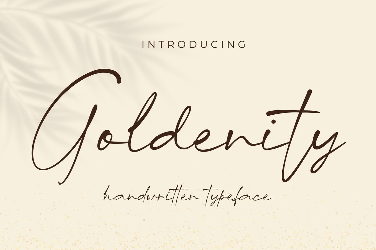 Пример шрифта Goldenity