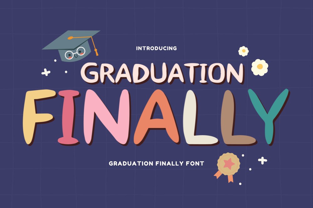 Пример шрифта Graduation Finally Regular