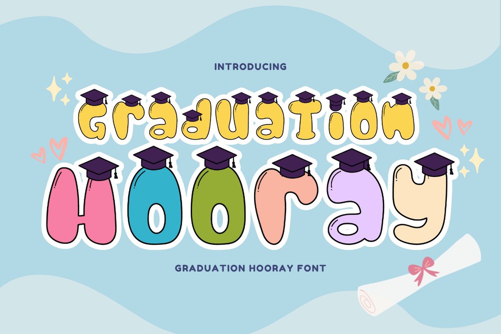 Пример шрифта Graduation Hooray