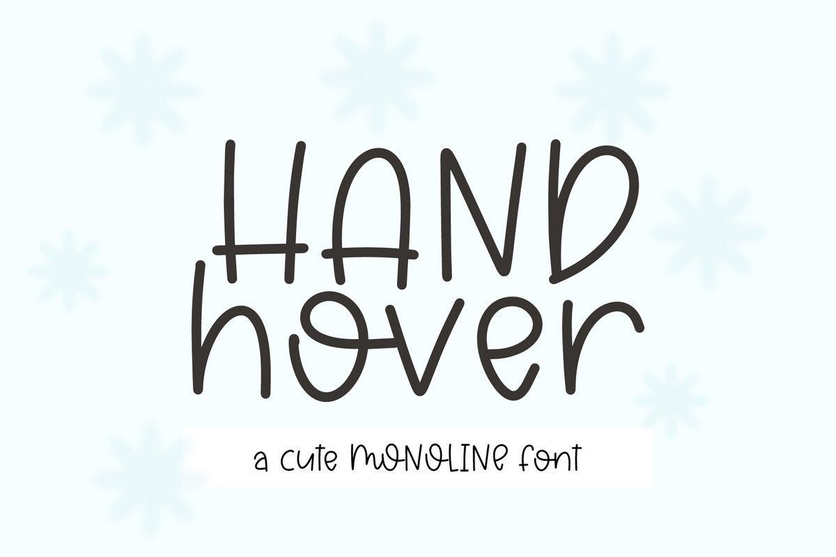 Пример шрифта Hand Hover Regular