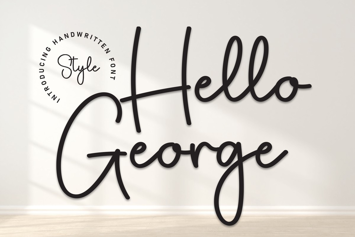 Пример шрифта Hello George