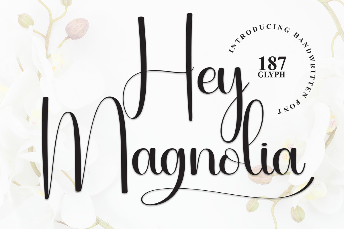 Пример шрифта Hey Magnolia Regular