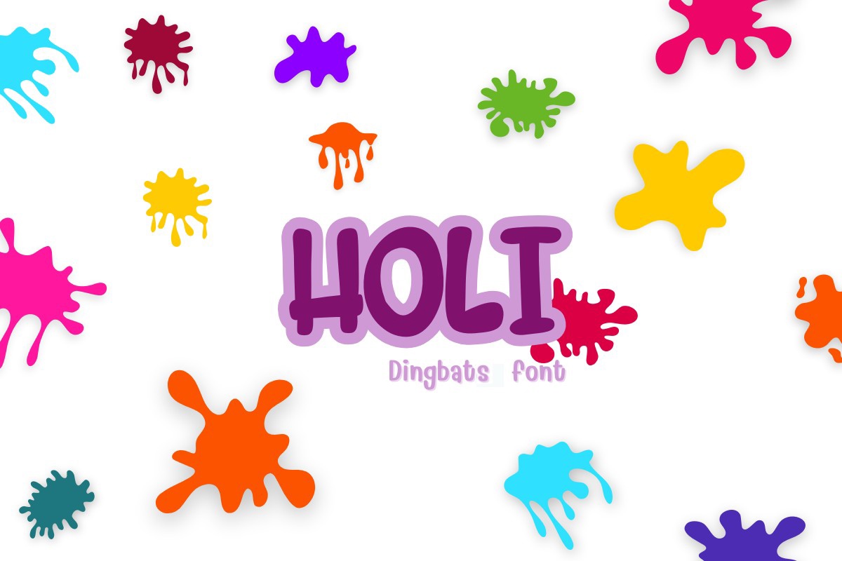 Пример шрифта Holi