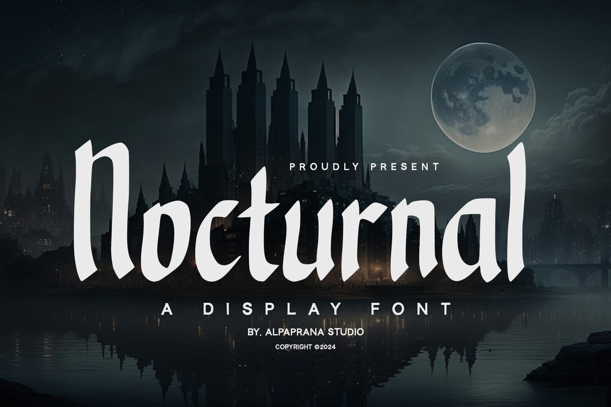 Пример шрифта Nocturnal Regular