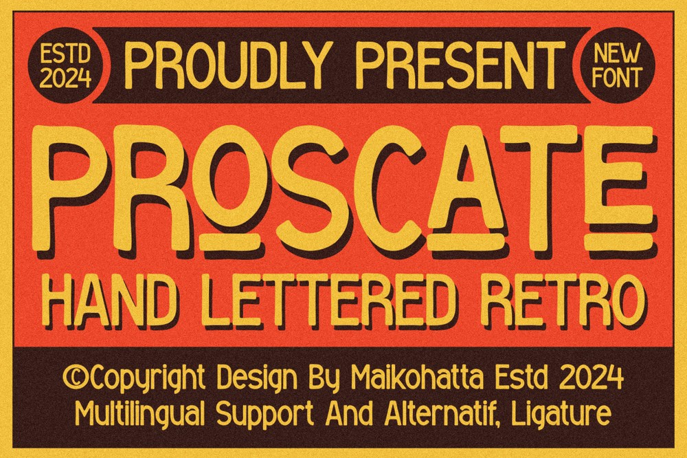 Пример шрифта Proscate Regular