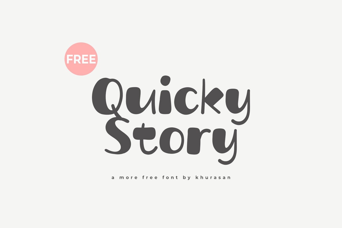 Пример шрифта Quicky Story Regular