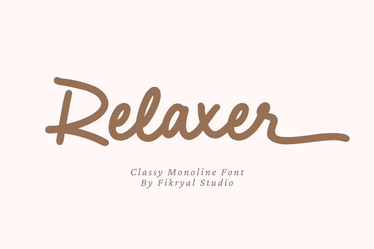 Пример шрифта Relaxer Regular