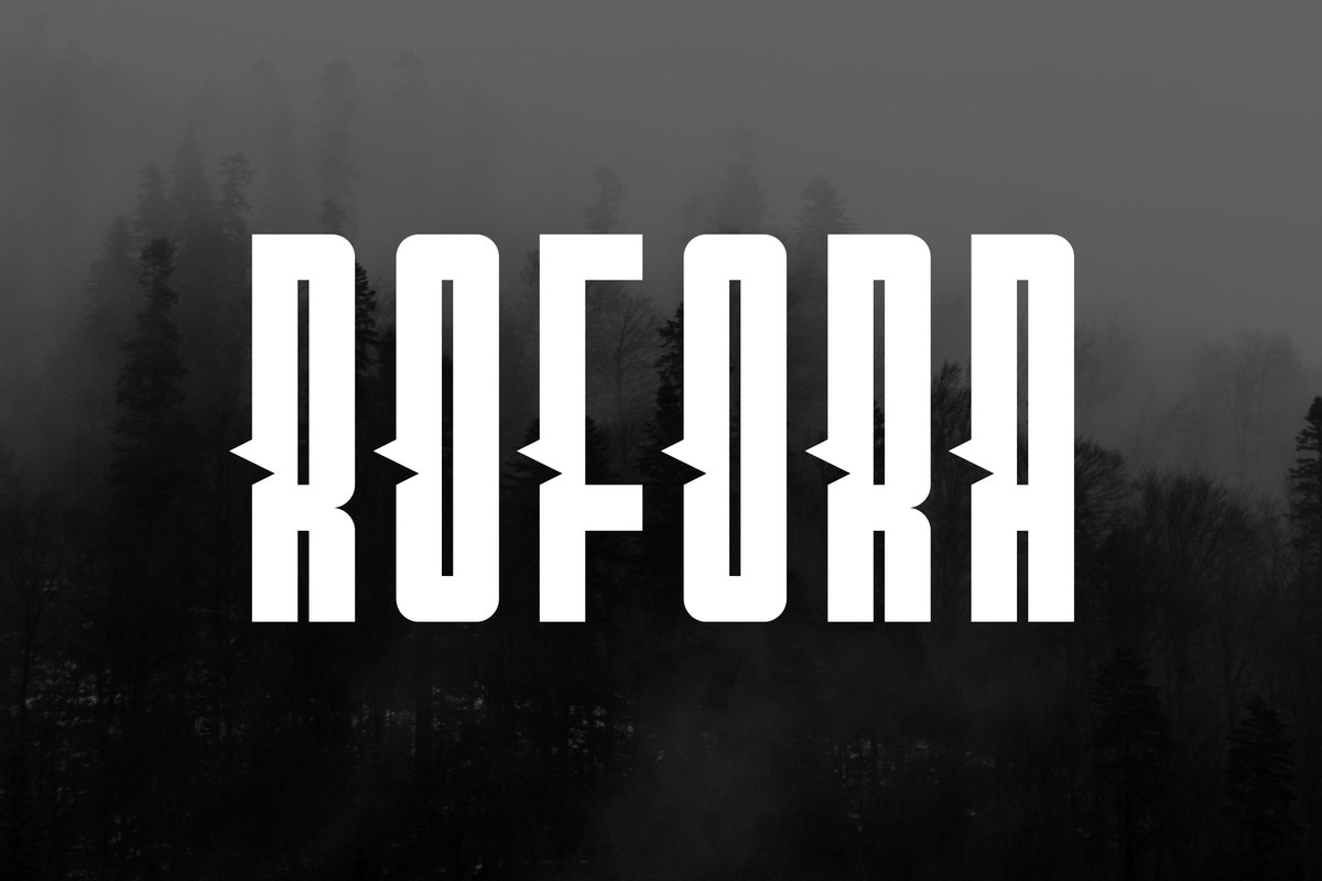 Пример шрифта Rofora