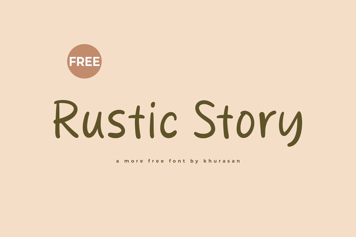 Пример шрифта Rustic Story Regular