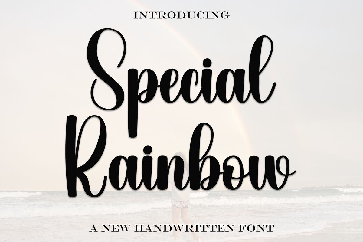 Пример шрифта Special Rainbow