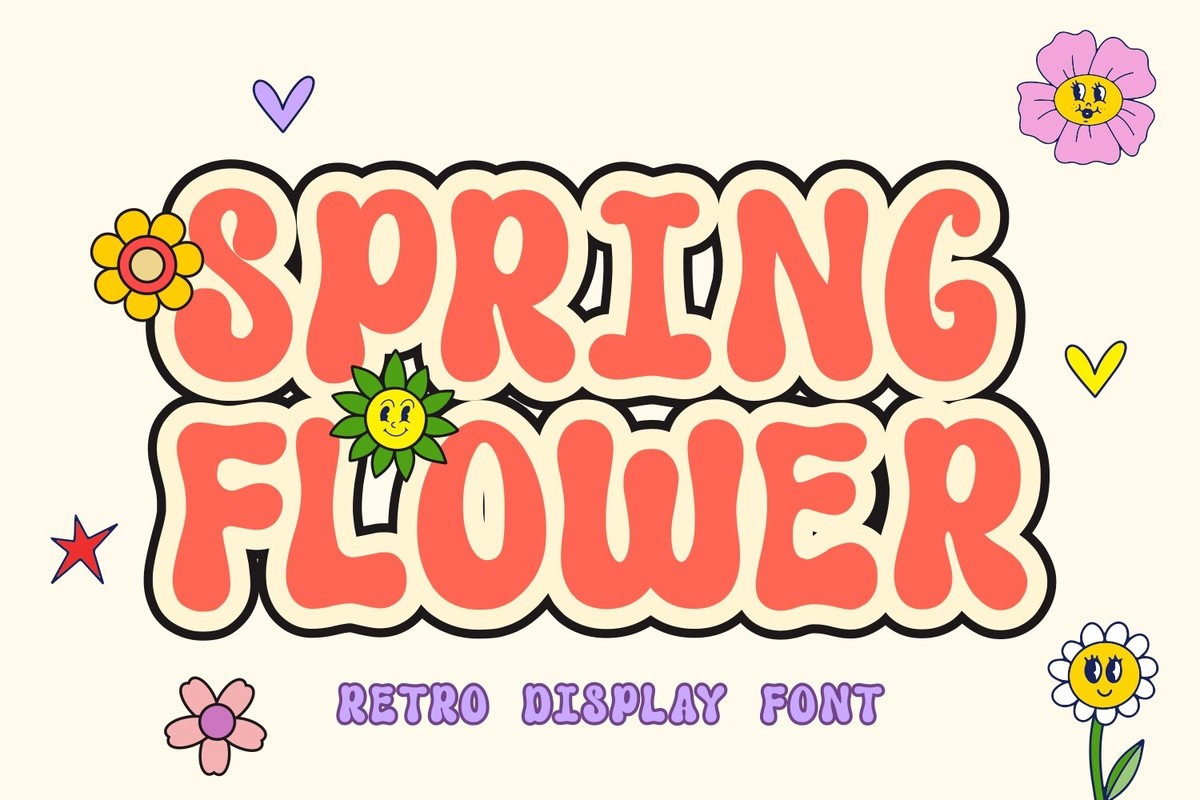 Пример шрифта Spring Flower