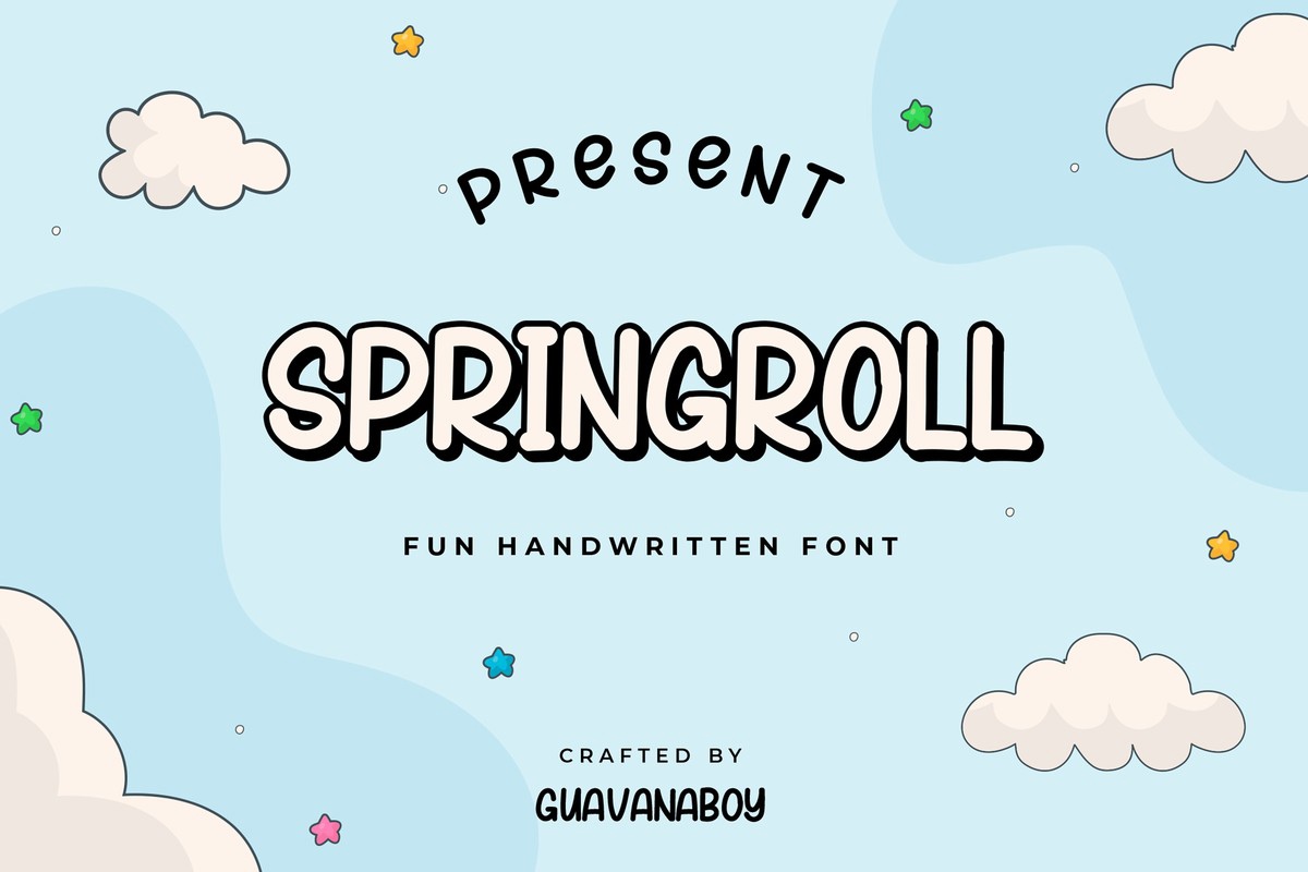 Пример шрифта Springroll