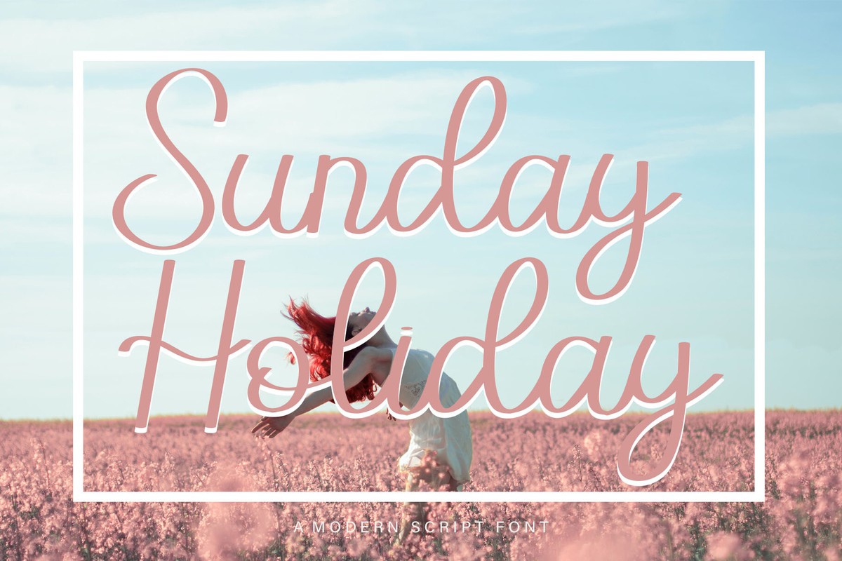 Пример шрифта Sunday Holiday Regular