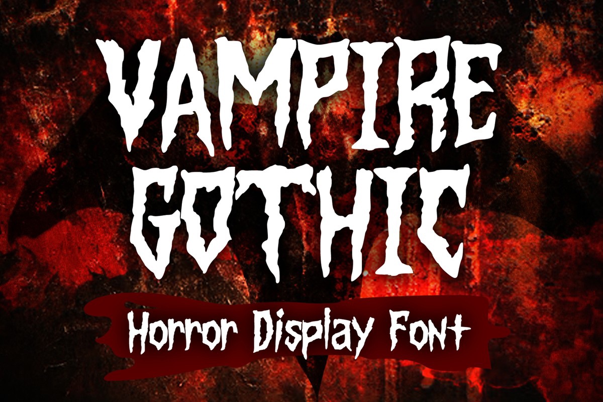 Пример шрифта Vampire Gothic