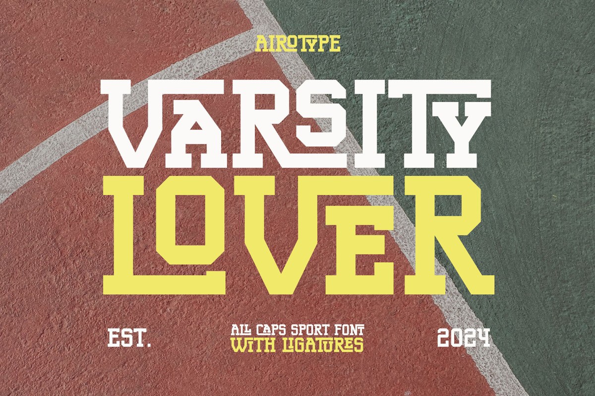 Пример шрифта Varsity Lover