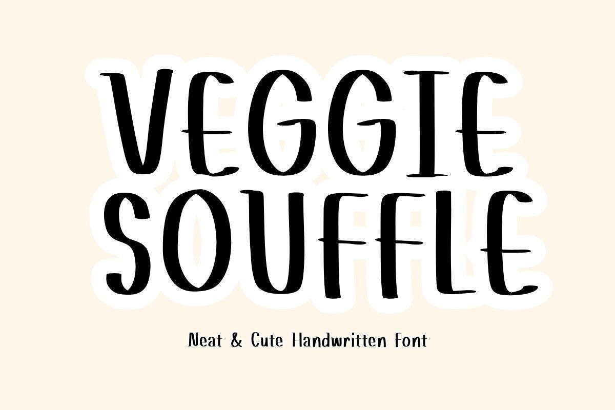 Пример шрифта VeggieSouffle