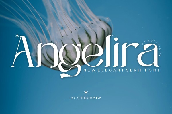 Пример шрифта Angelira