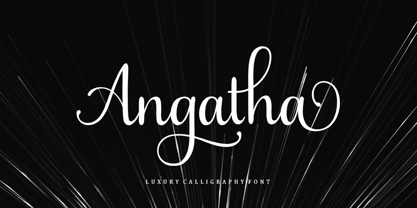 Пример шрифта Angatha Italic