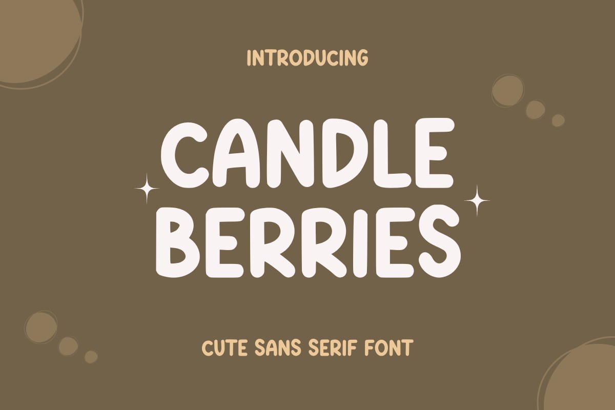 Пример шрифта Candle Berries Regular