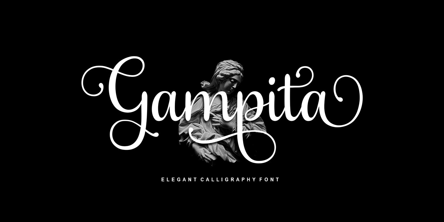 Пример шрифта Gampita