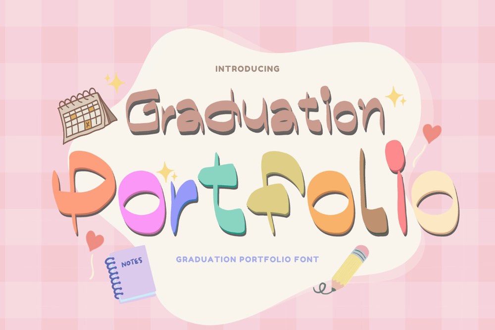 Пример шрифта Graduation Portfolio Regular