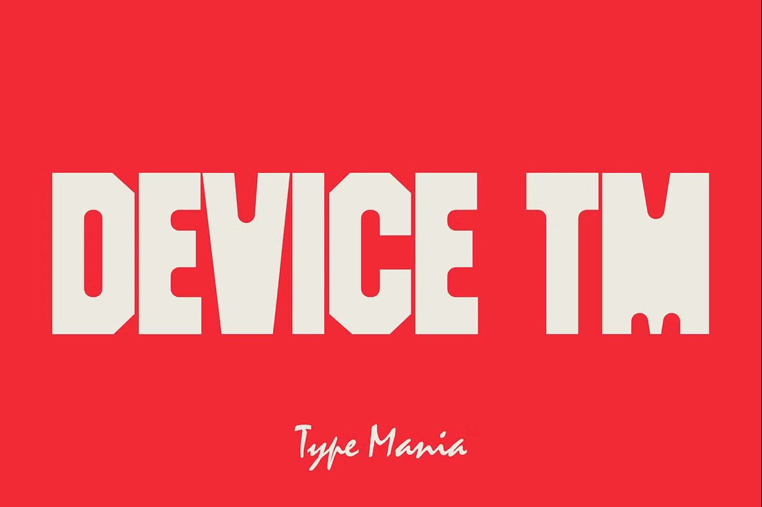 Пример шрифта Device TM Regular