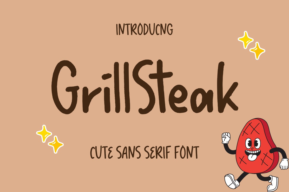 Пример шрифта Grill Steak Regular