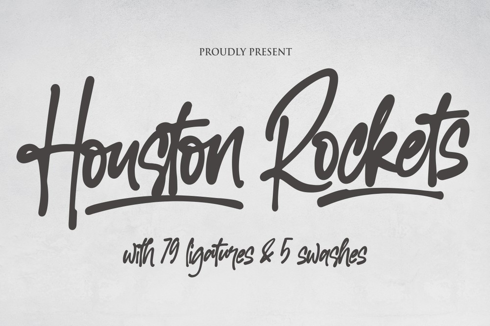 Пример шрифта Houston Rockets