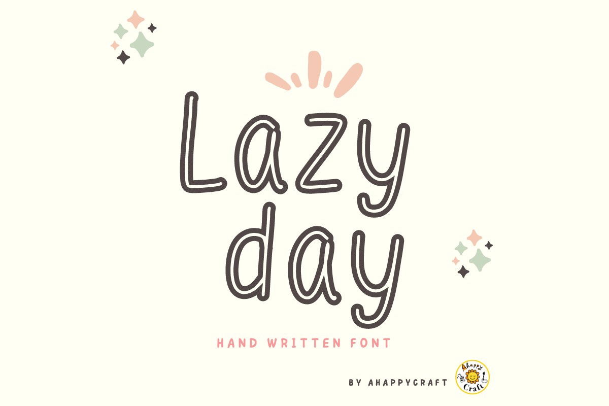 Пример шрифта Lazy Day Regular