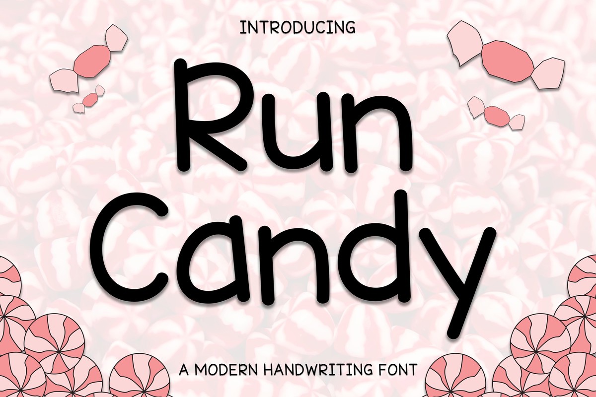 Пример шрифта Run Candy Regular