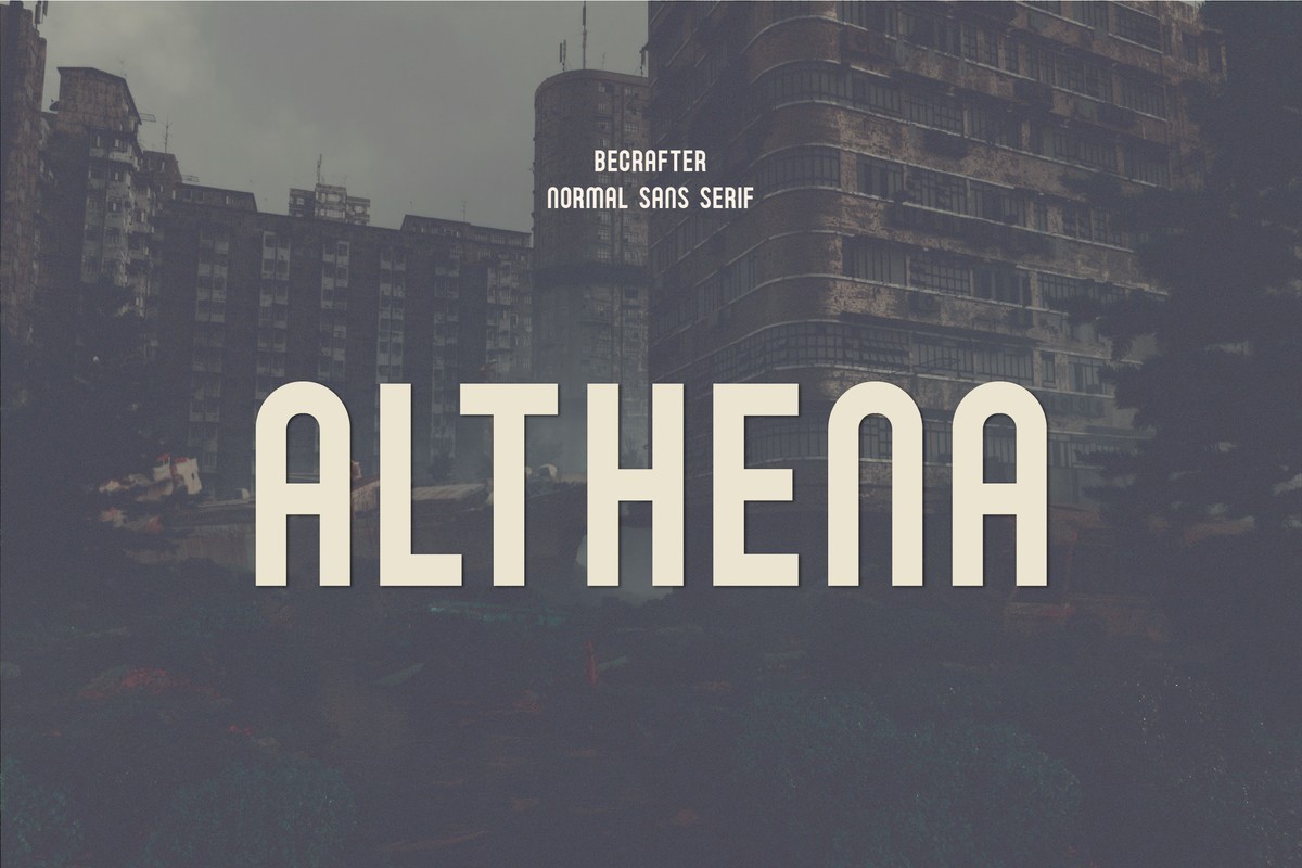 Пример шрифта Althena Regular