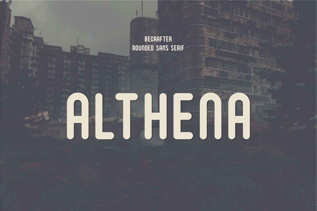 Пример шрифта Althena Rounded